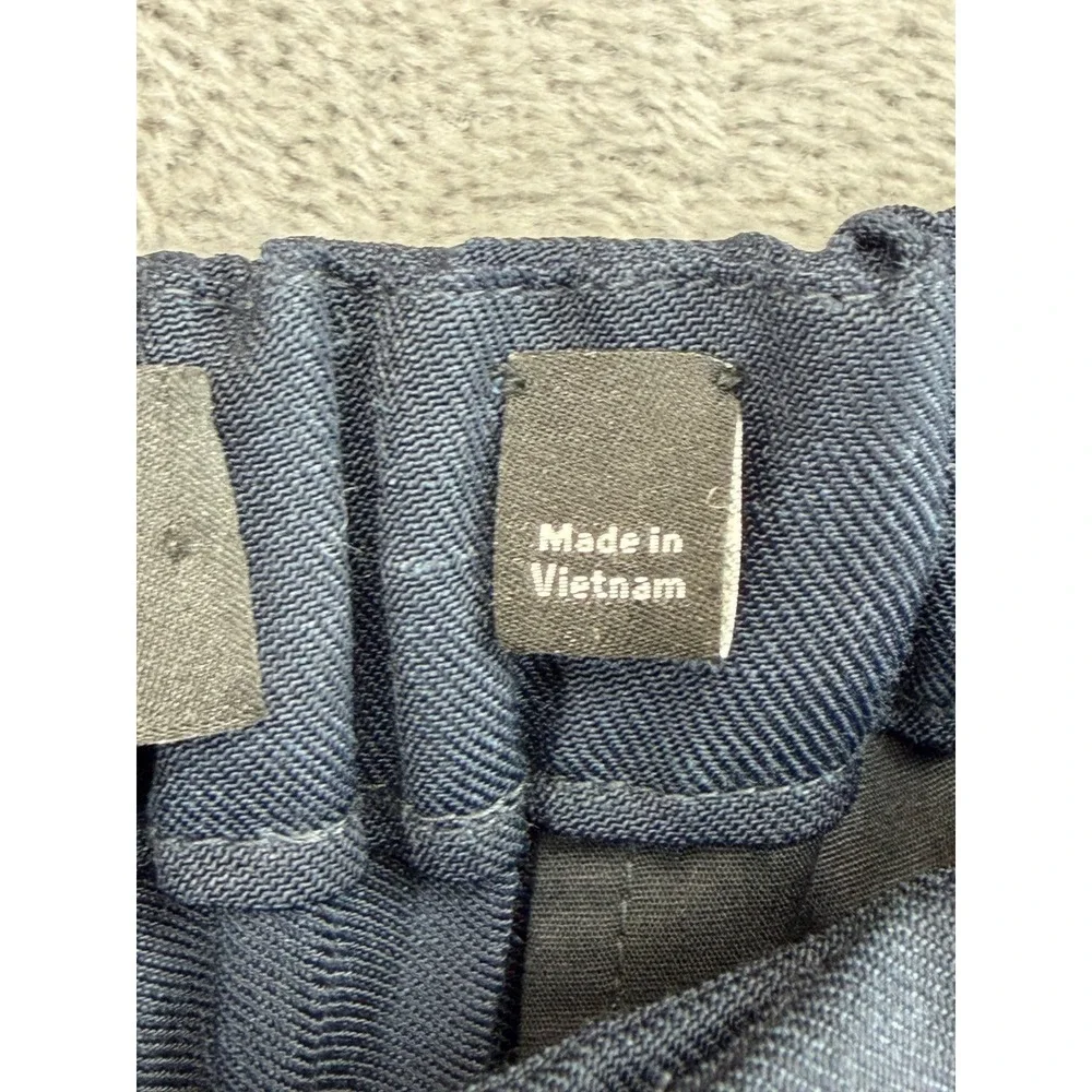 Vince Linen Pants Mens M Louie Straight Fit Navy Blue Italian Fabric EUC